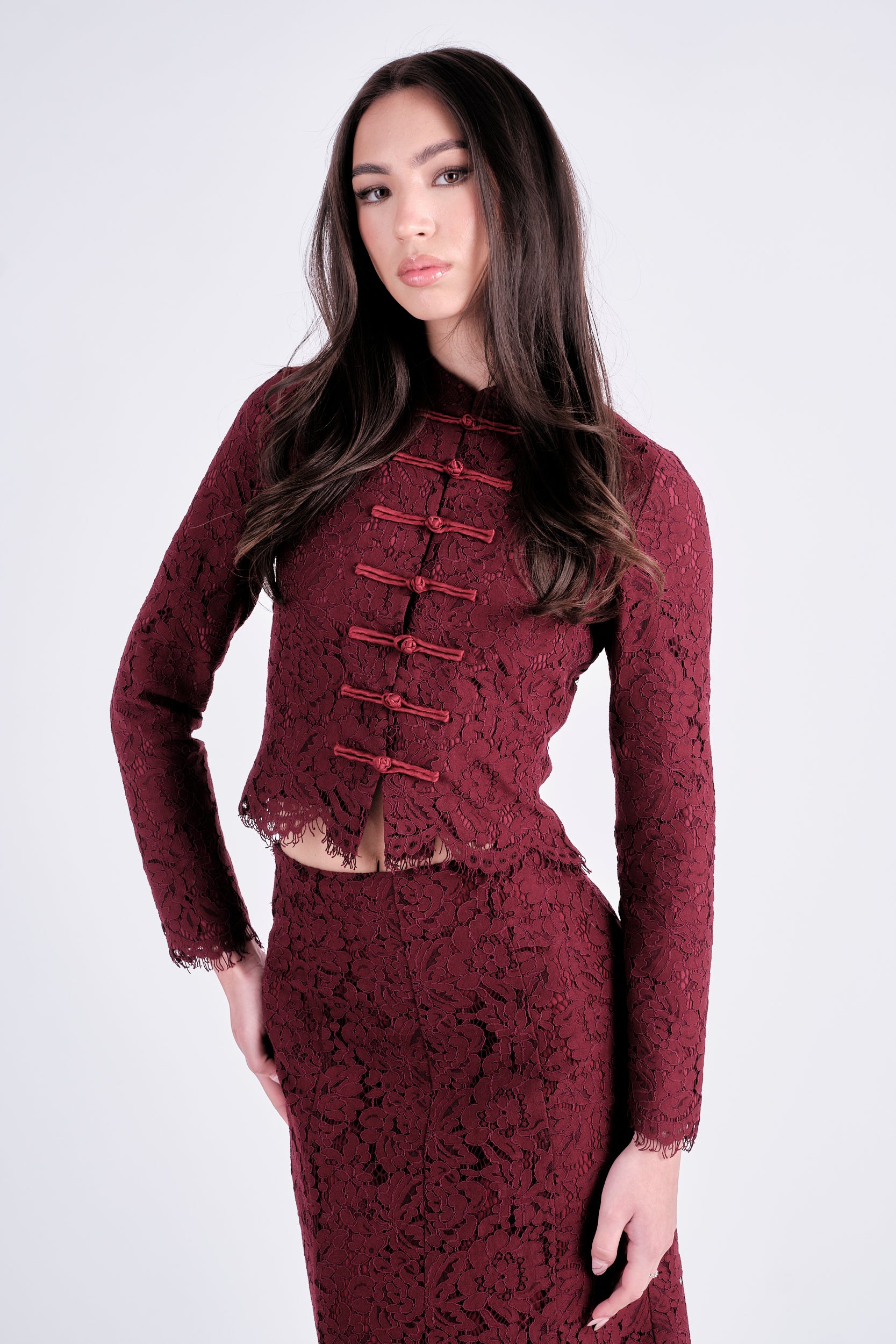 Lace Affair Navy Top