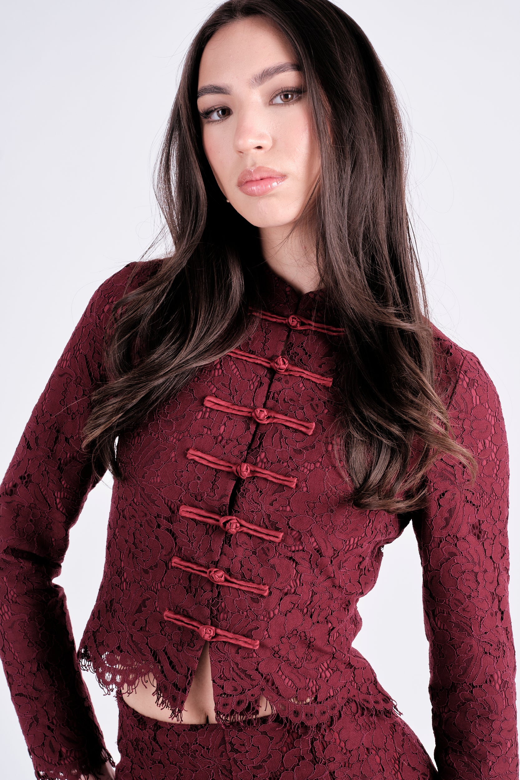 Lace Affair Navy Top