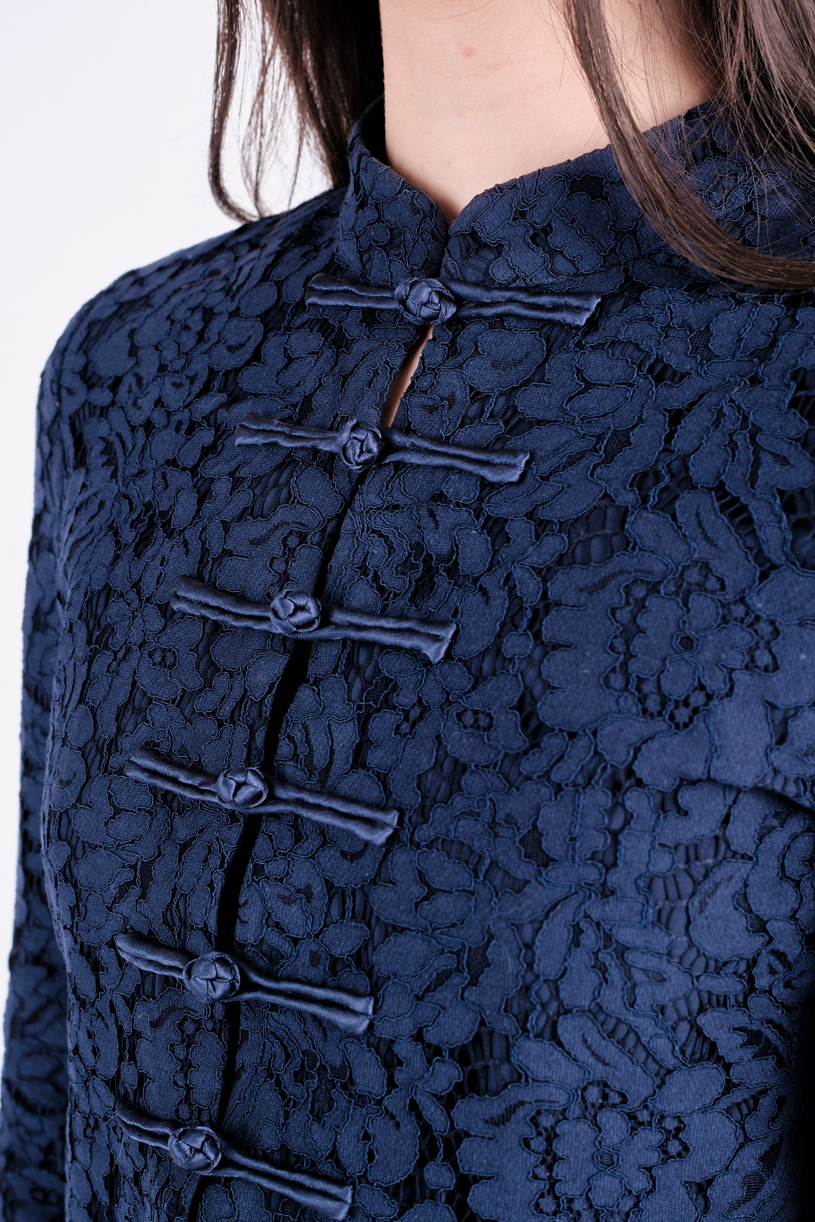 Lace Affair Navy Top